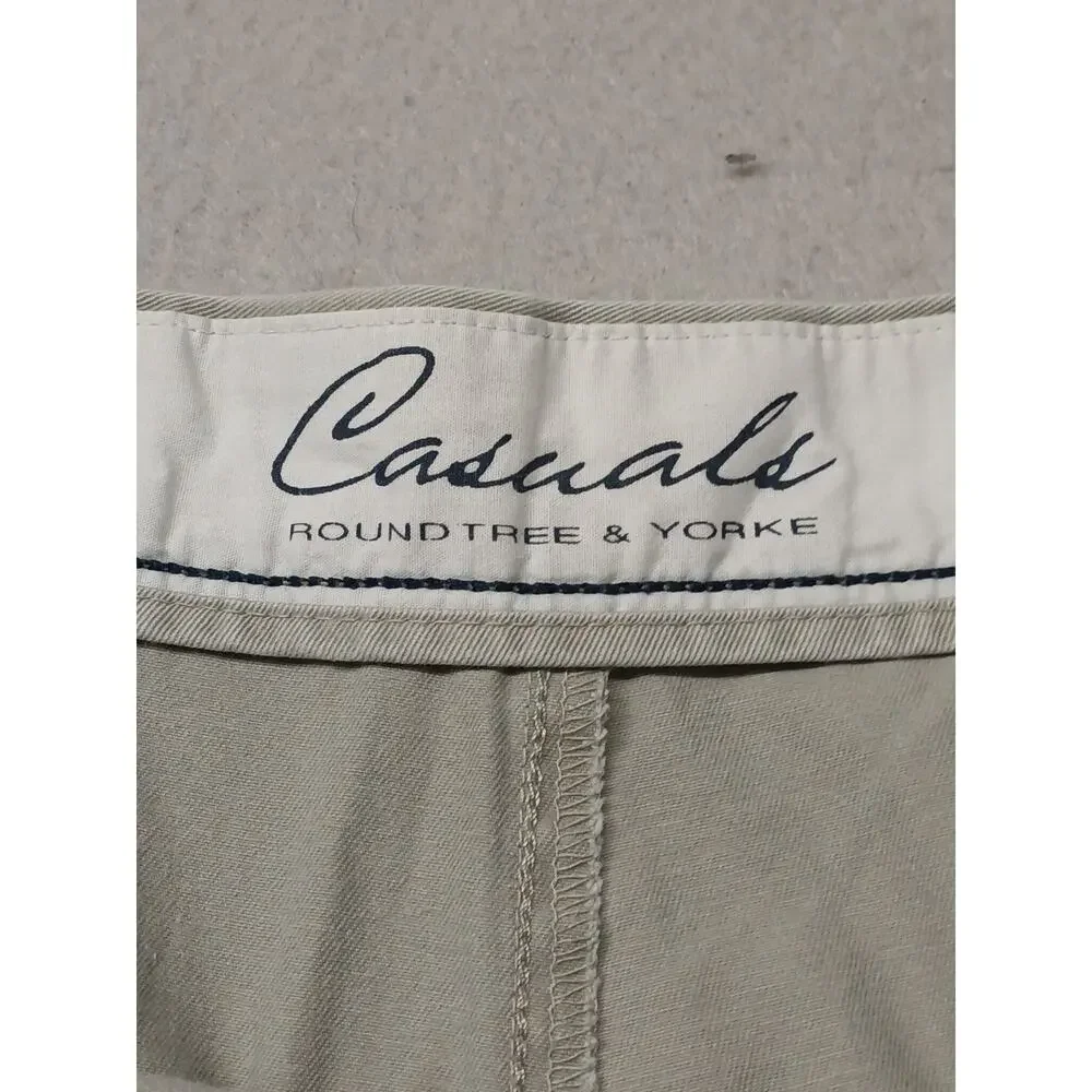 Rountree & Yorke Casuals (42W) Mens Beige Khaki Chino Shorts - Picture 4 of 12
